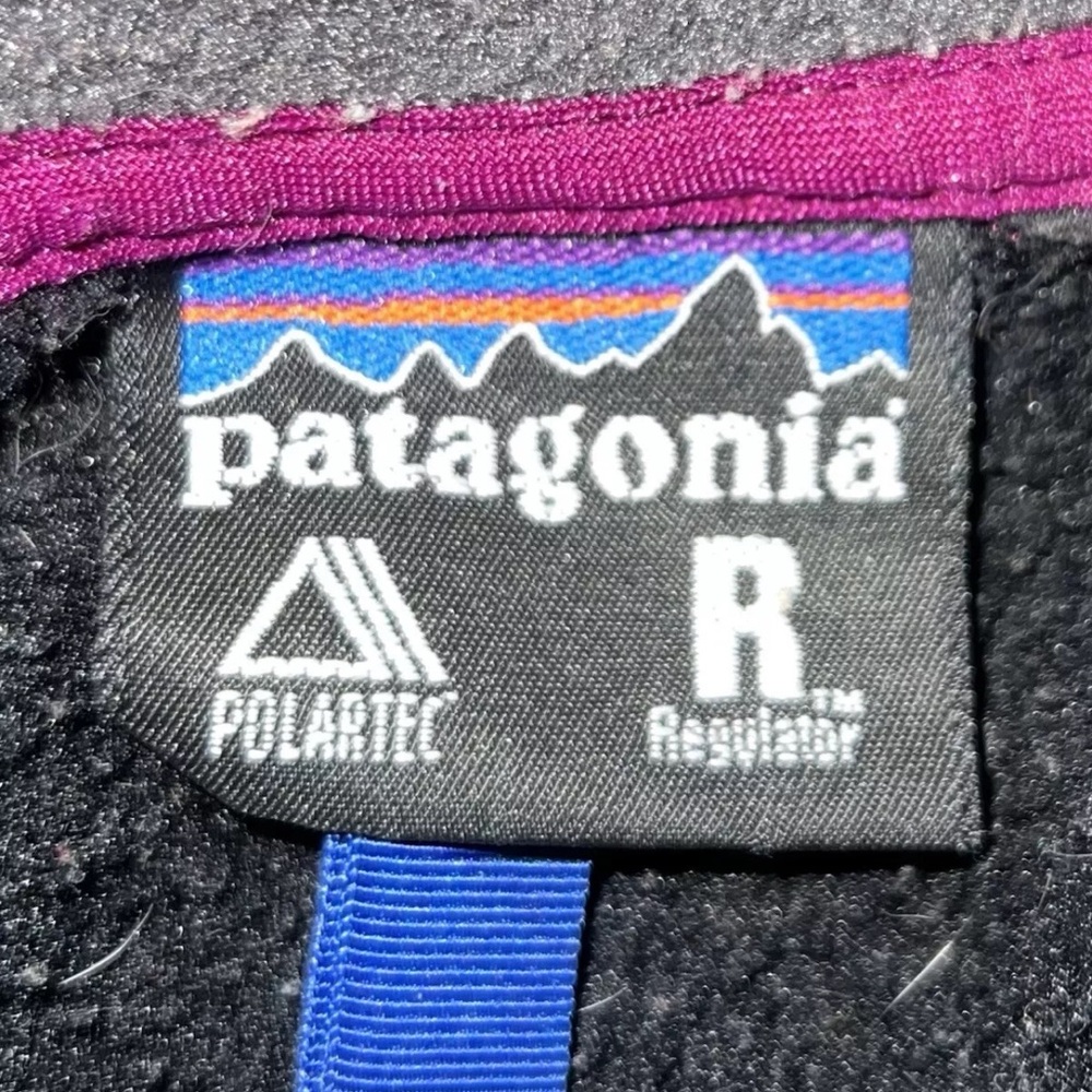 Vtg Patagonia Women’s Black Regulator 2 Full Zip Fleece Sweater Size Medium USA - Picture 2 of 6